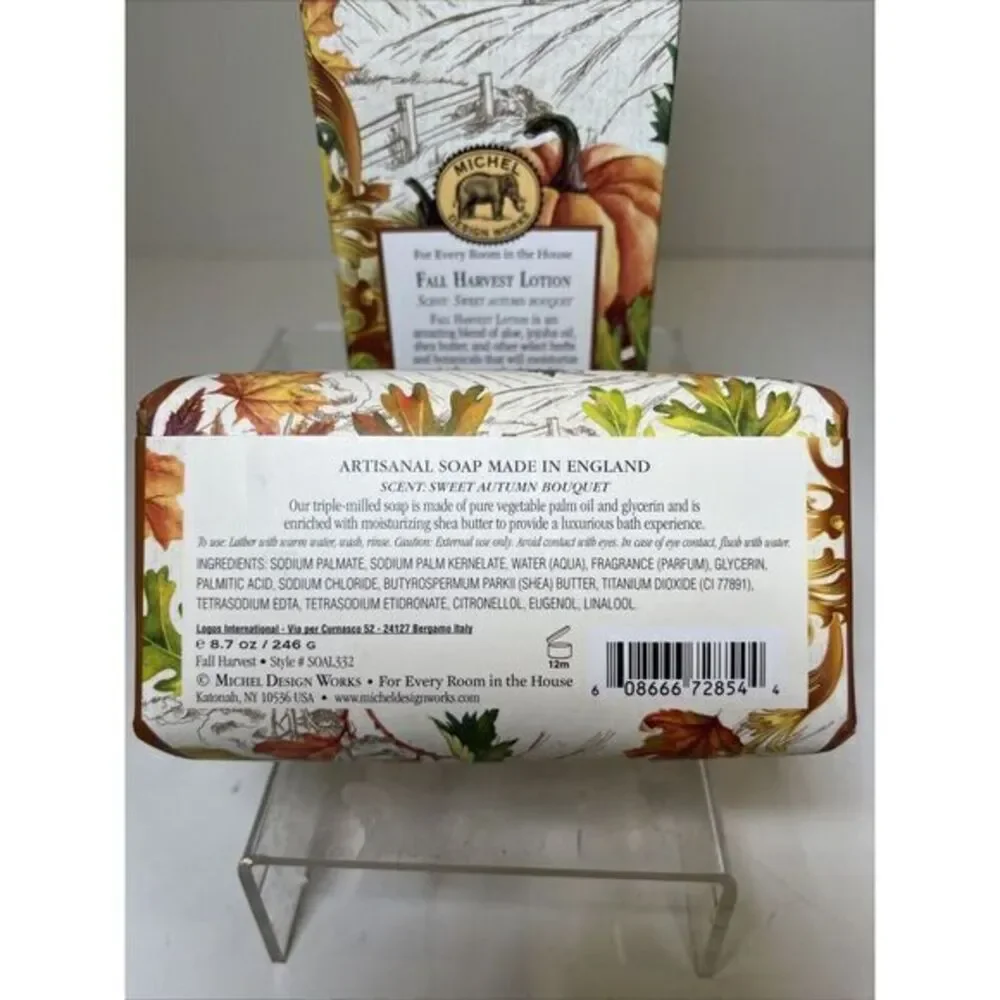 Michel Design Works Fall Harvest Hand and Body Lotion 8oz - Shea Butter Soap Set